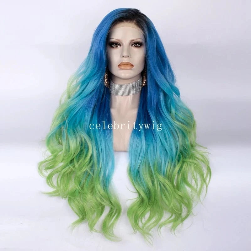 26 Inches / N36-C185 High Temperature Synthetic Hair Lace Wigs with Natural Hairline for Women Sale