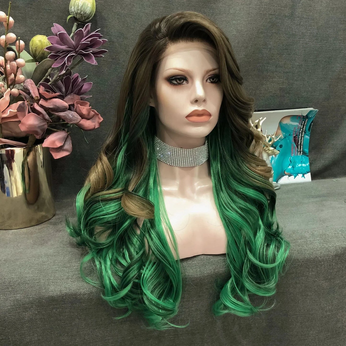 26 Inches / S25-2128-raise Celebrity Premium Synthetic Wigs Futura Heat Resistant Synthetic Hair Wigs with Highlights