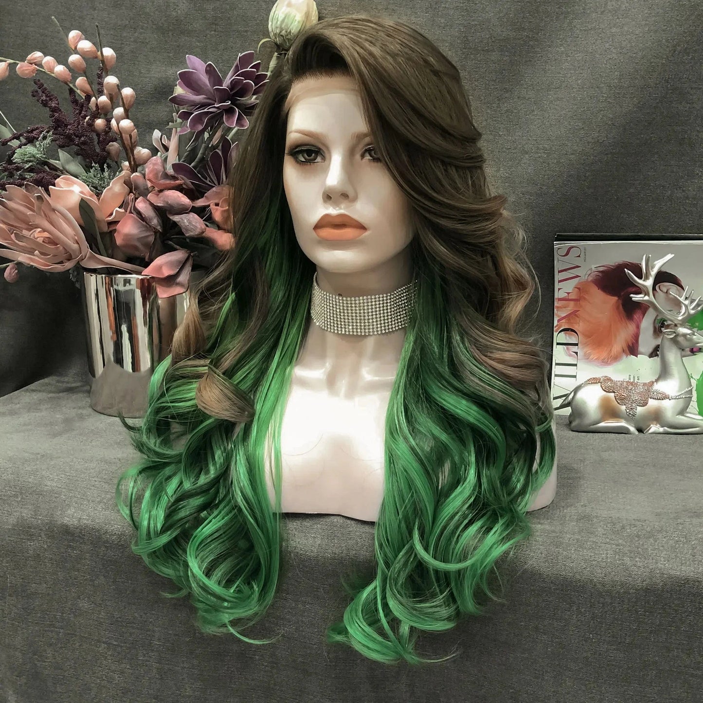 26 Inches / S25-2128-raise Celebrity Premium Synthetic Wigs Futura Heat Resistant Synthetic Hair Wigs with Highlights