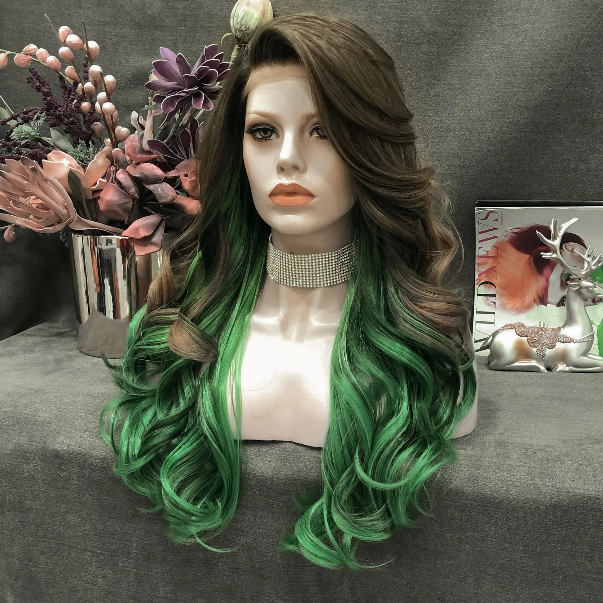 26 Inches / S25-2128-raise Celebrity Premium Synthetic Wigs Futura Heat Resistant Synthetic Hair Wigs with Highlights