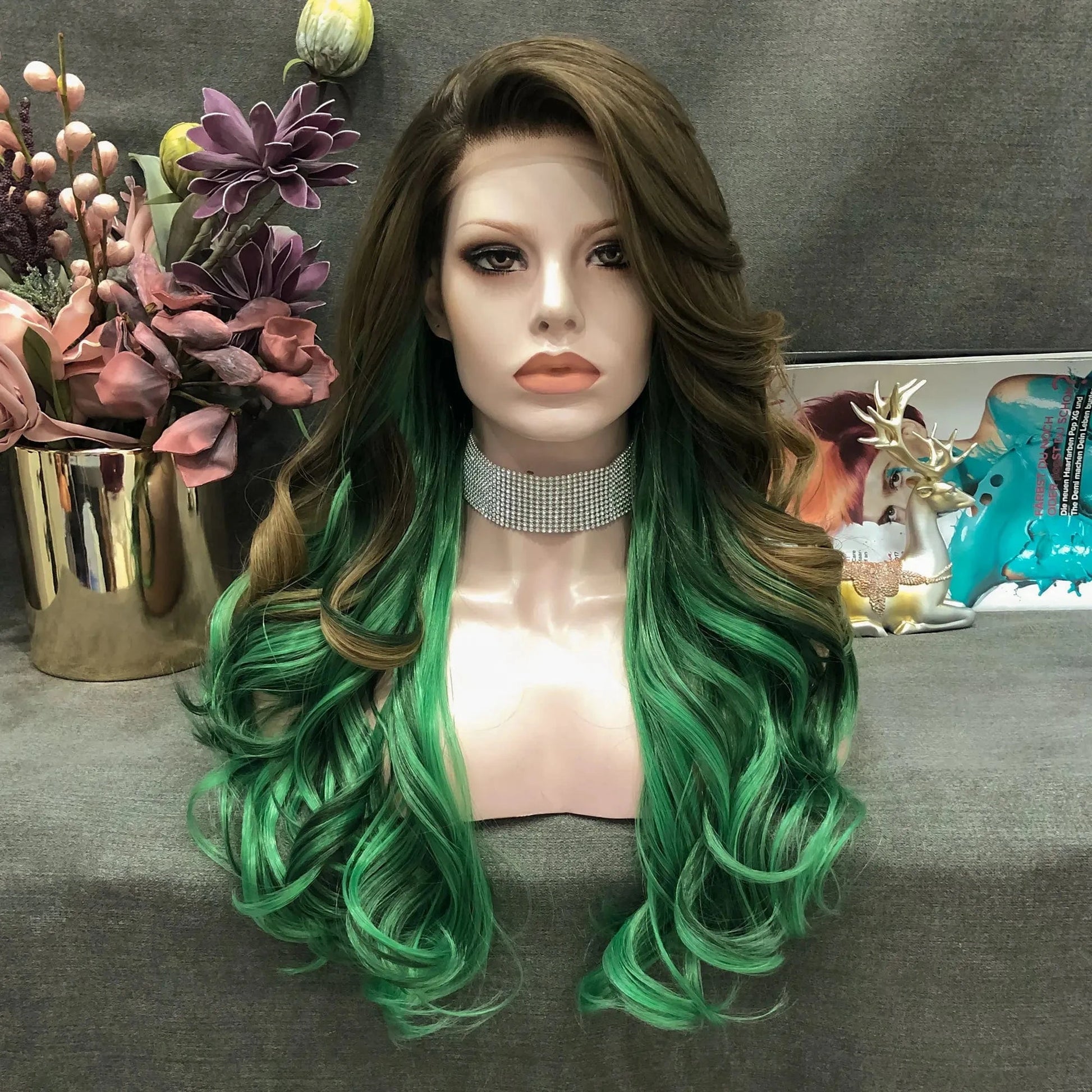 26 Inches / S25-2128-raise Celebrity Premium Synthetic Wigs Futura Heat Resistant Synthetic Hair Wigs with Highlights