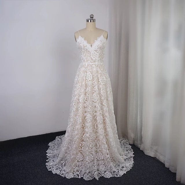 26W / White / Floor Length S4167F   2022 new high quality White V-neck suspender fishtail lace mid-waist fringed slim princess dress banquet evening dress