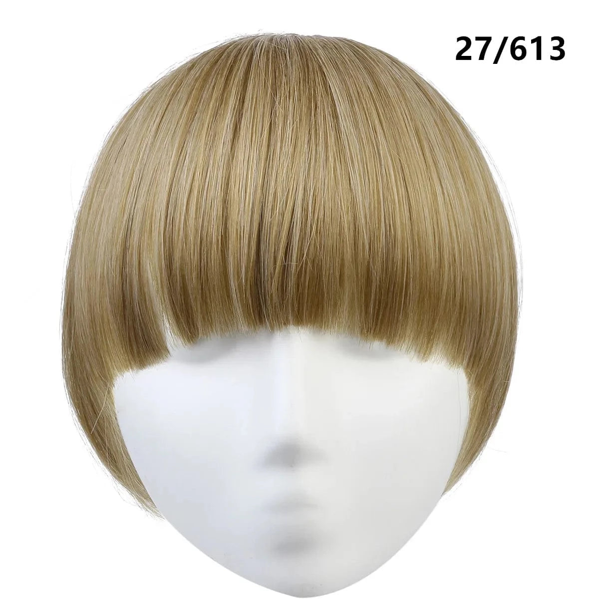 27/613 Wholesale 8 Inch Short Natural Hairpieces Synthetic Hair Bangs Fringe Straight Thick Neat Blun Front Clip In Bangs Extension