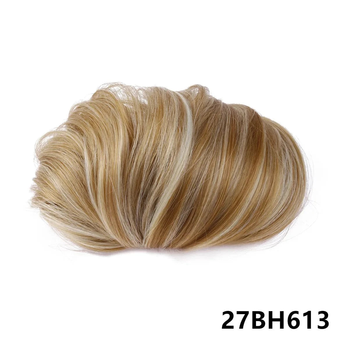 27BH613 SARLA Synthetic Black Afro Kinky Hair Donut Bun Extension Bun Burger Postiches Drawstring Chignon Hairpieces Large Hair Puff Bun