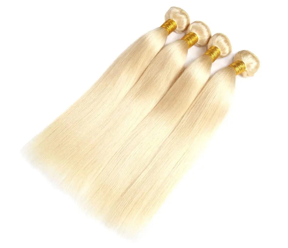 28 Inches / 613 blonde Cuticle Aligned Human Hair Extensions 613 100% Raw Virgin Human Hair Bundles,closure,unprocessed Raw Indian Best Selling Blonde