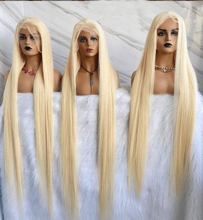 28 Inches / 613 Sunlight 613 Blonde HD Full Lace Wigs Raw Virgin Human Hair Lace Front Wig for Black Women Peruvian 360 Lace Closure Frontal Wig
