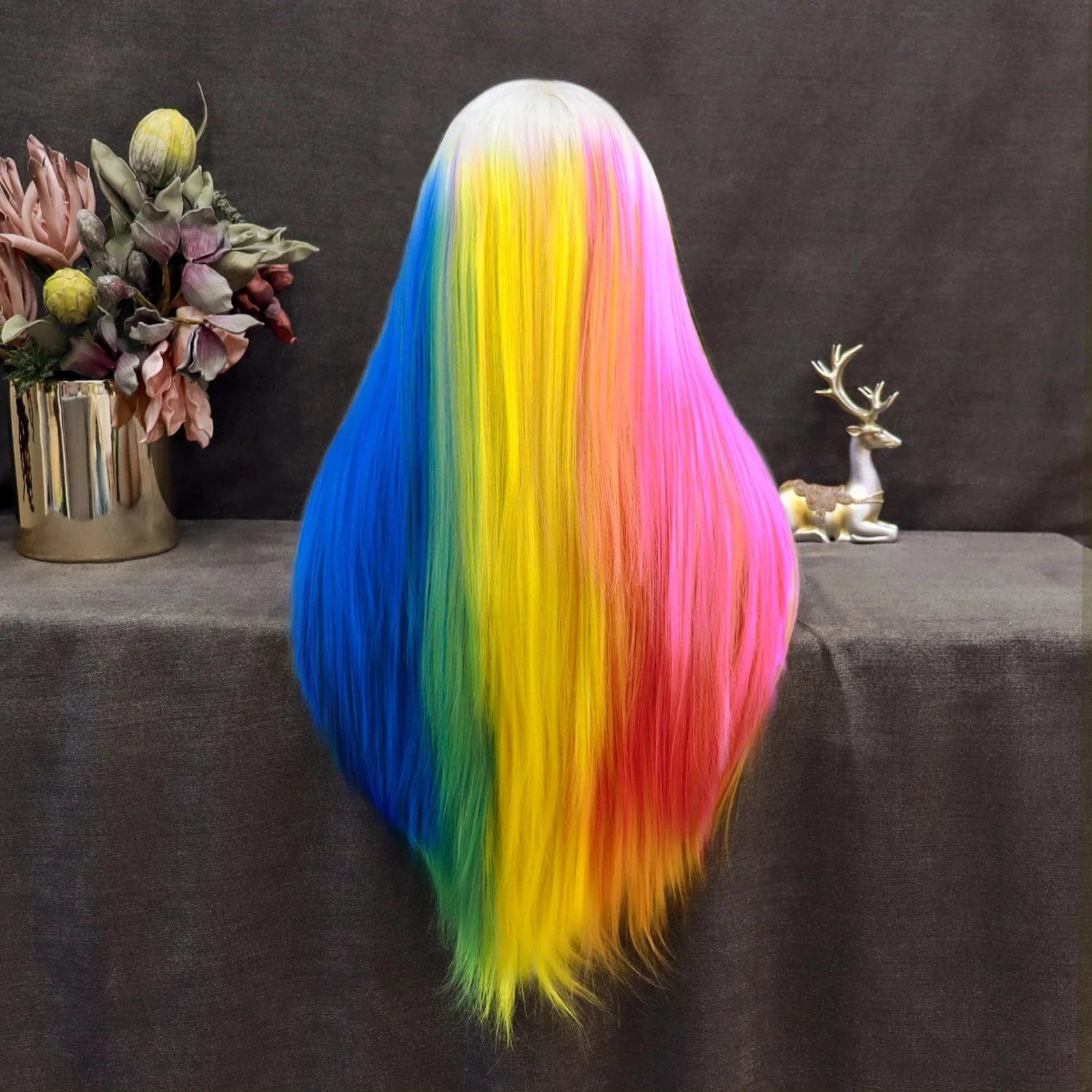 28 Inches / S32-2137-A-GL Celebrity Wig  New Designed ombre natural color Daily life Wearing futura Henlon fiber Synthetic Lace front Wigs