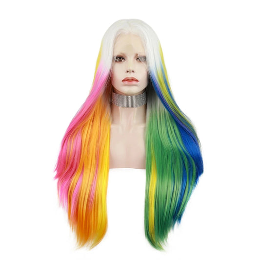 28 Inches / S32-2137-A-GL Celebrity Wig  New Designed ombre natural color Daily life Wearing futura Henlon fiber Synthetic Lace front Wigs