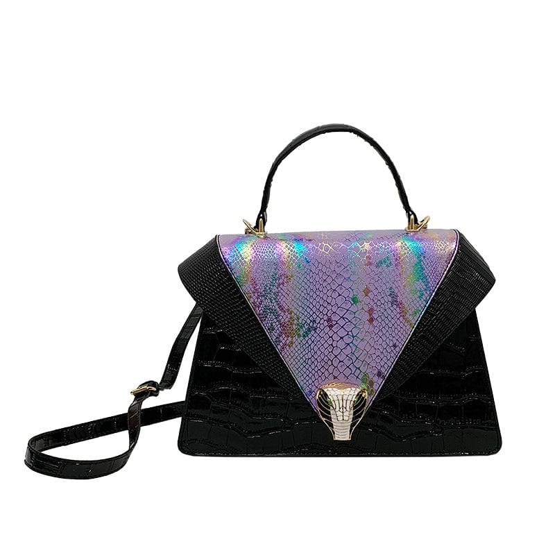 28x19x10cm / 3 Wholesale Designer Shoulder Bag Snakeskin Crossbody Triangle Leather Handbags For Women