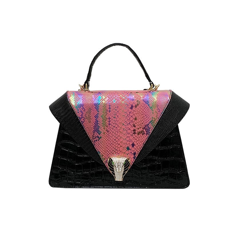 28x19x10cm / 4 Wholesale Designer Shoulder Bag Snakeskin Crossbody Triangle Leather Handbags For Women