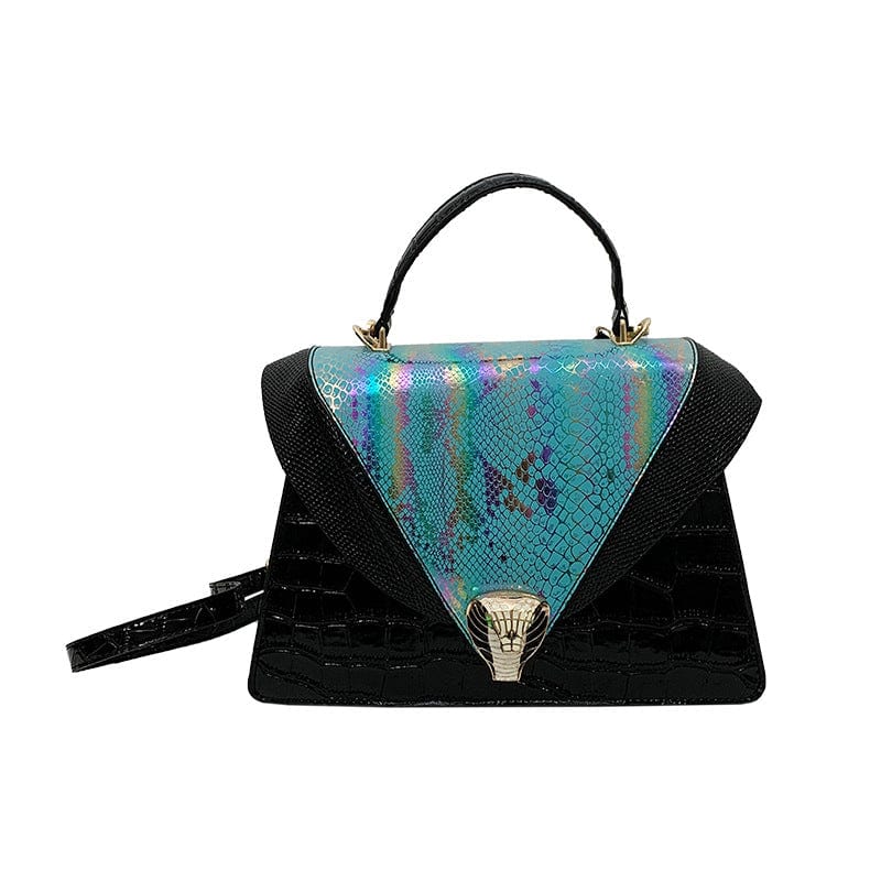 28x19x10cm / 6 Wholesale Designer Shoulder Bag Snakeskin Crossbody Triangle Leather Handbags For Women