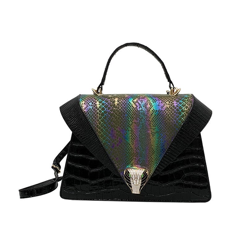 28x19x10cm / 7 Wholesale Designer Shoulder Bag Snakeskin Crossbody Triangle Leather Handbags For Women