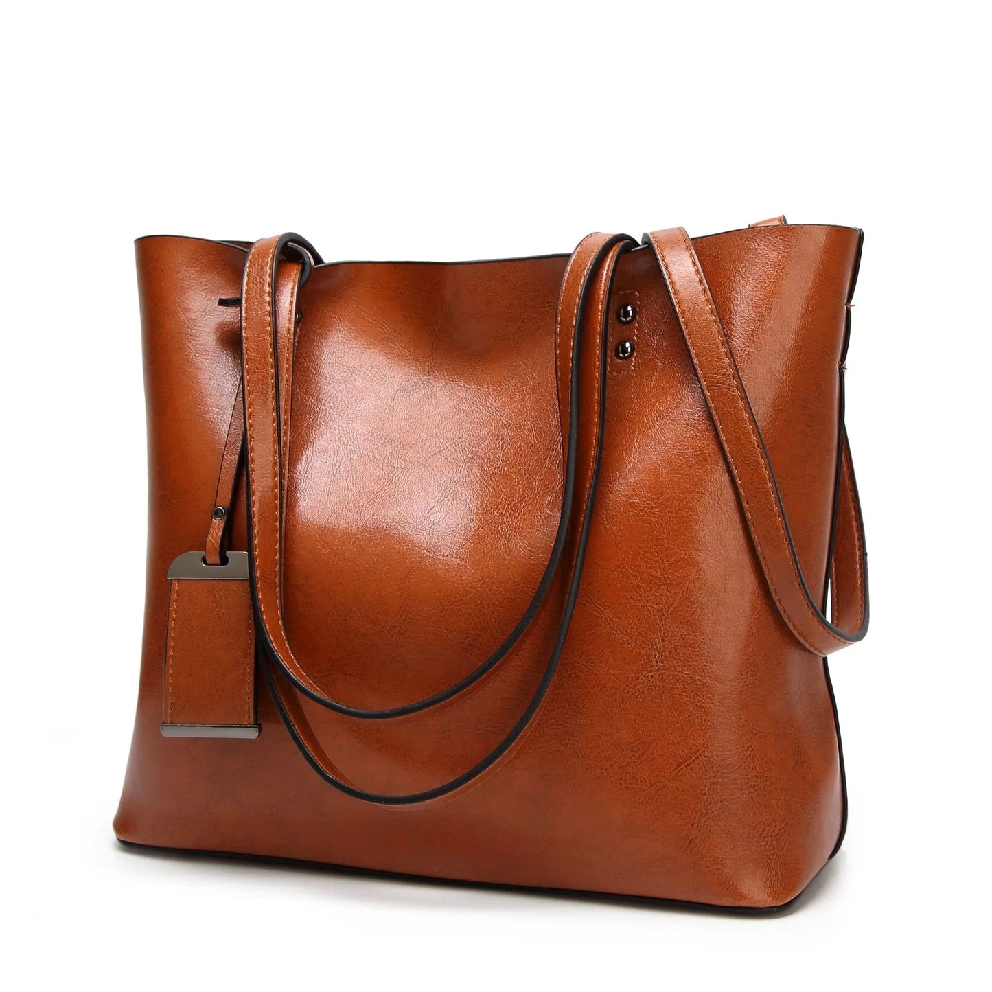 29*33*14cm / Brown Women PU Handbags Custom Large Capacity Fashion Lady Handbags Shoulder Tote Bags