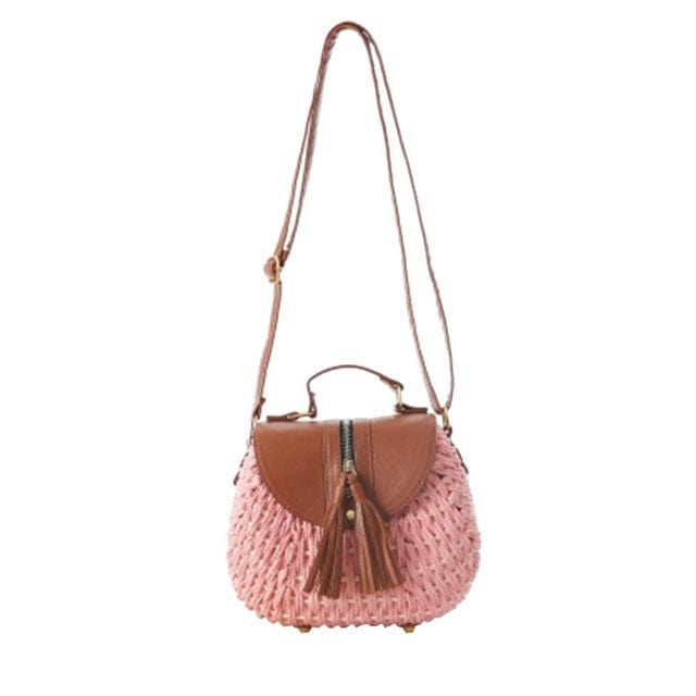 #3 Famous Designer Ladies Woven Knitting Messenger Crossbody Bags Summer Bohemian Tassel Straw Beach Shoulder Bag
