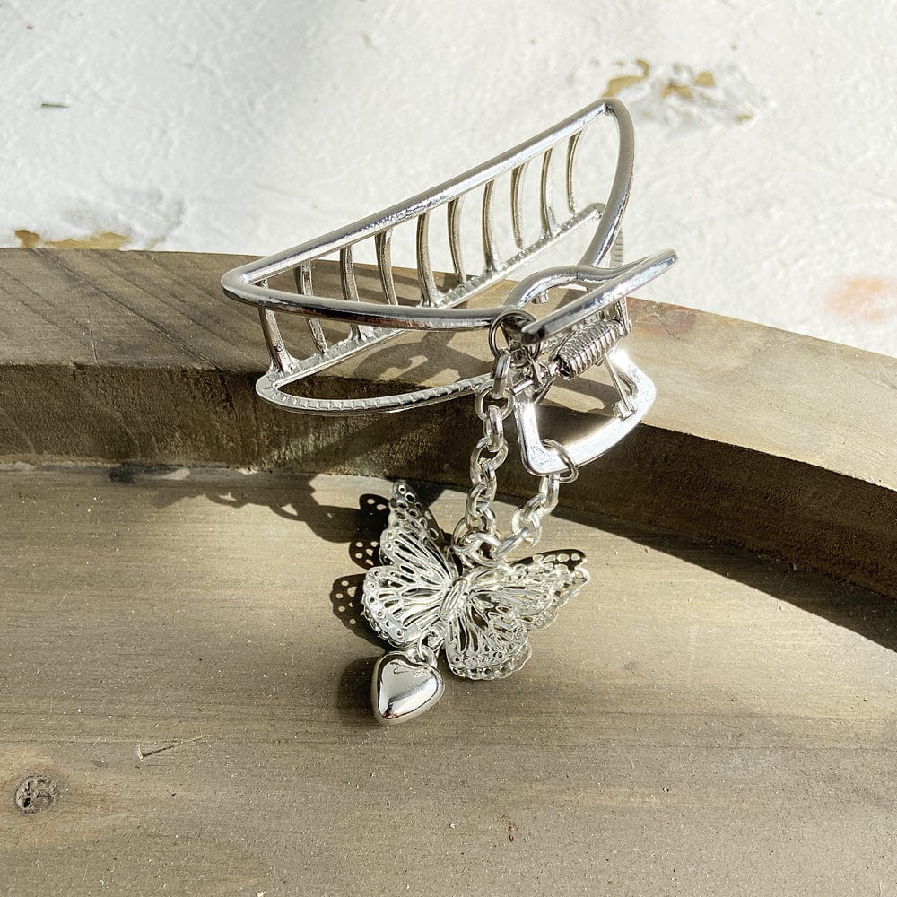 3 Metal butterfly large elegant temperament hairpin Pearl Vintage Leaf Feather Crown Butterfly Bling Hair Clips for Women