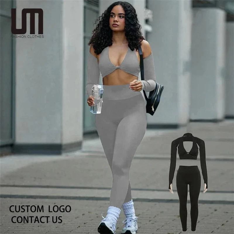 3-Piece Cutout Sportswear Set