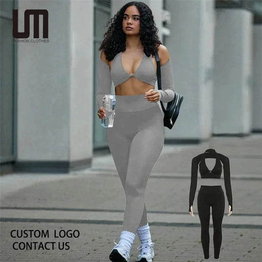 3-Piece Cutout Sportswear Set