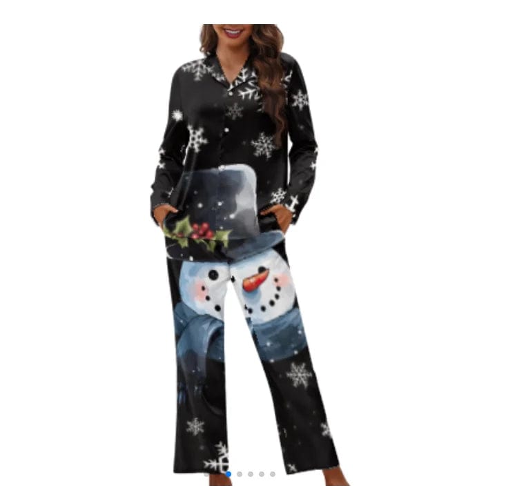 3 XL / VBFB4319 Fancy Christmas Pyjamas Set Print Long Sleeve Top And Long Pants Loungewear Family Matching Christmas Pajamas Family Sleepwear