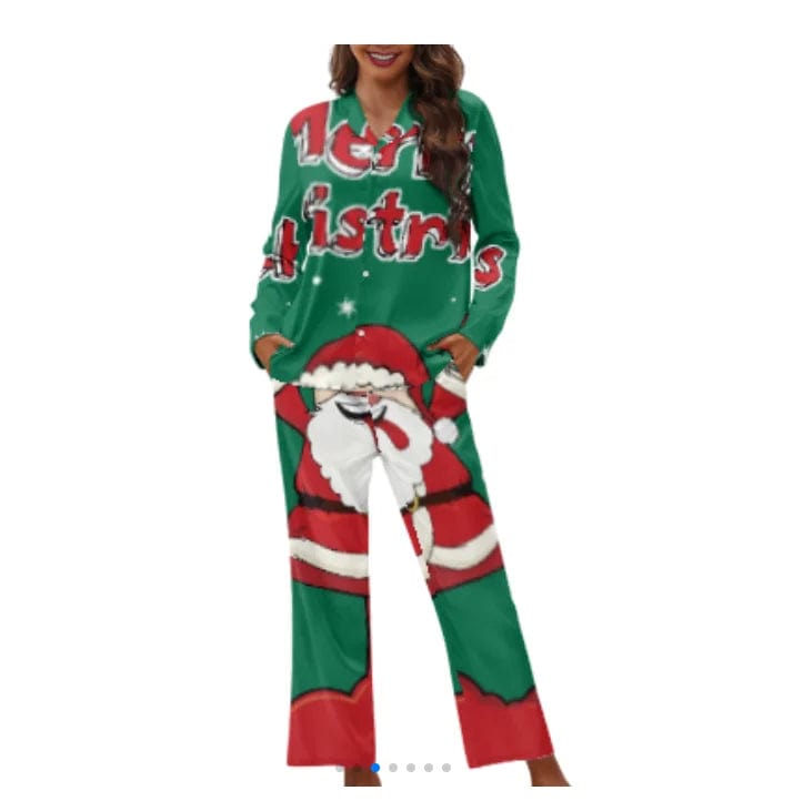 3 XL / VBFB4320 Fancy Christmas Pyjamas Set Print Long Sleeve Top And Long Pants Loungewear Family Matching Christmas Pajamas Family Sleepwear