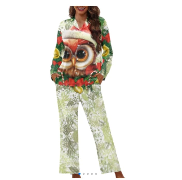 3 XL / VBFE3309 Fancy Christmas Pyjamas Set Print Long Sleeve Top And Long Pants Loungewear Family Matching Christmas Pajamas Family Sleepwear