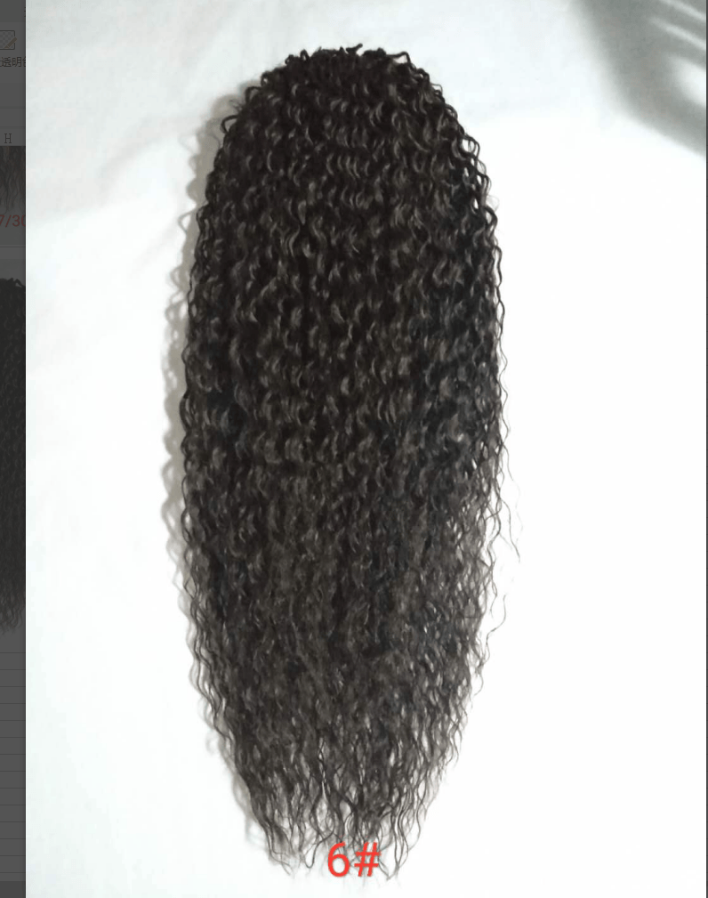 30 Inches / 6 long super wave pony band holder stand detachable hair extensions long  ponytail hair extension synthetic hairpiece claw