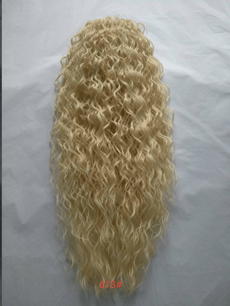 30 Inches / 613 long super wave pony band holder stand detachable hair extensions long  ponytail hair extension synthetic hairpiece claw