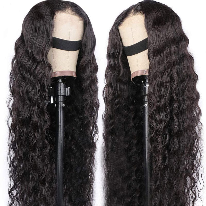 30 Inches / black Black T Part Loose Deep Wave Lace Front Wigs HD Lace Wig Brazilian 100% Virgin Cheap Natural Human Hair Wigs For Black Women