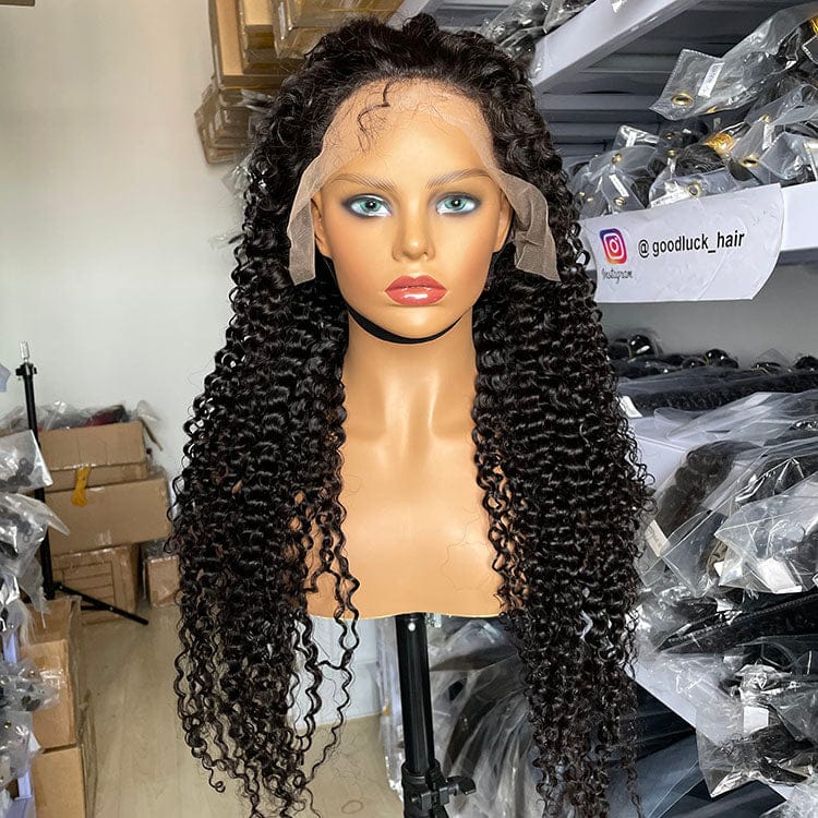 30 Inches / Italy curly Goodluck wholesale wigs 100human bulk yaki natural kinky straight lace wig hat human donor hair wig beauty vendors free sample