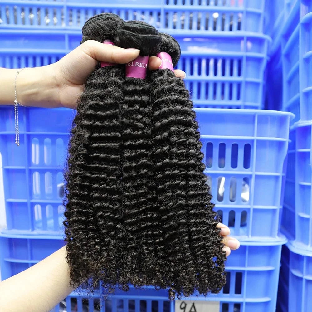 30 Inches / kinky curly AngelBella Super Double Drawn Vietnamese Hair 100% Human Hair Double Drawn Raw Virgin Hair Pixie Curly Cuticle Aligned Bundles