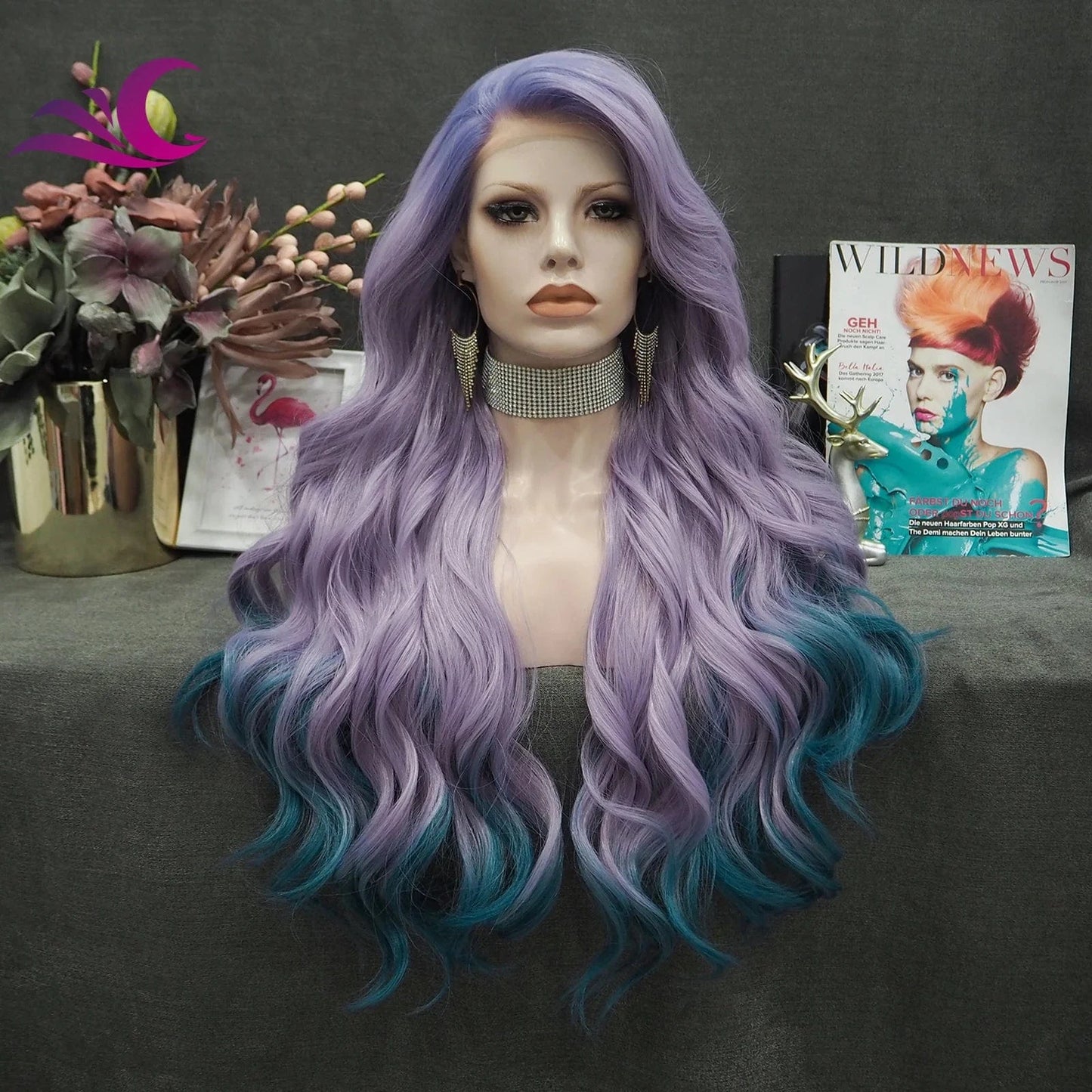30 Inches / S-C7-2116 Celebrity Wholesale 180 Density Ombre 613 Blond Bone Straight Double Draw Heat Resistant Futura Premium Synthetic Hair Wigs
