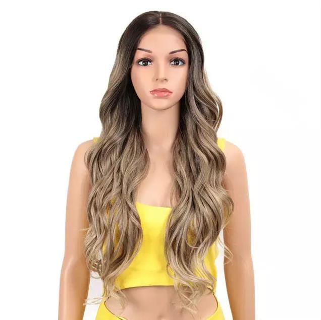 30 Inches / TAT4/12/APRIC 13x4 lace front synthetic wig sleek wholesale hot selling for women super body wave HD lace part frontal Synthetic Hair Wig