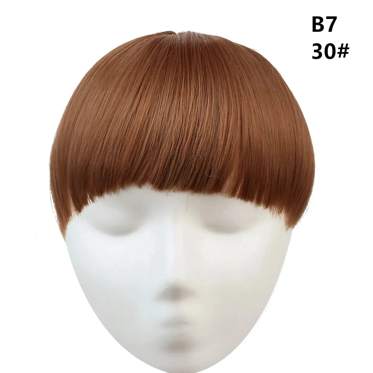 30# SARLA 8'' high quality synthetic fiber Natural Looking One Piece Straight Short  Hair Bangs For  Women