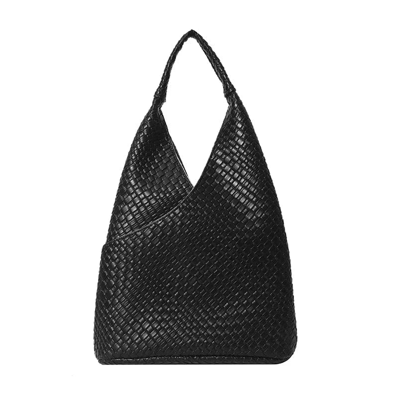 30x10x35cm / 2287 Black European Luxury Designer PU Leather Soft Woven Bucket Bag for Women Fashionable Shoulder Bag Luxury Brand women's Underarm Totes