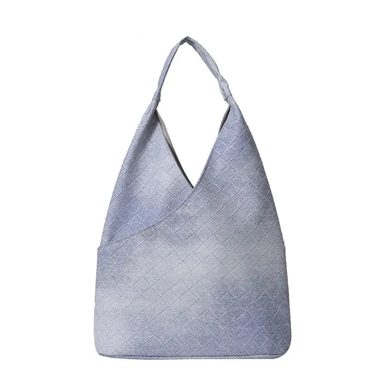 30x10x35cm / 2287 Sky Blue European Luxury Designer PU Leather Soft Woven Bucket Bag for Women Fashionable Shoulder Bag Luxury Brand women's Underarm Totes