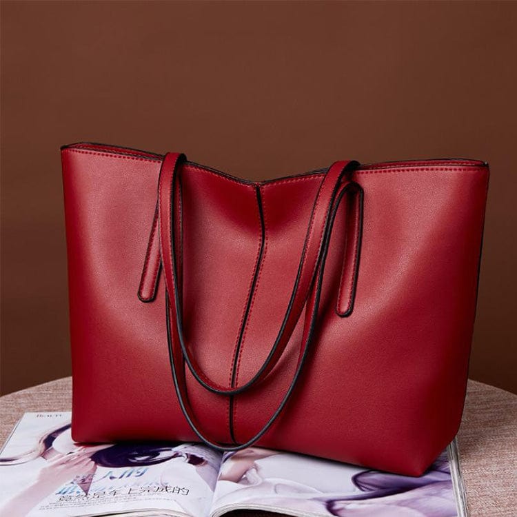31*14*25CM / Red High Quality Fashion Designer Ladies Tote Handbags Luxury Big Leather Custom Logo Women Hand Bags
