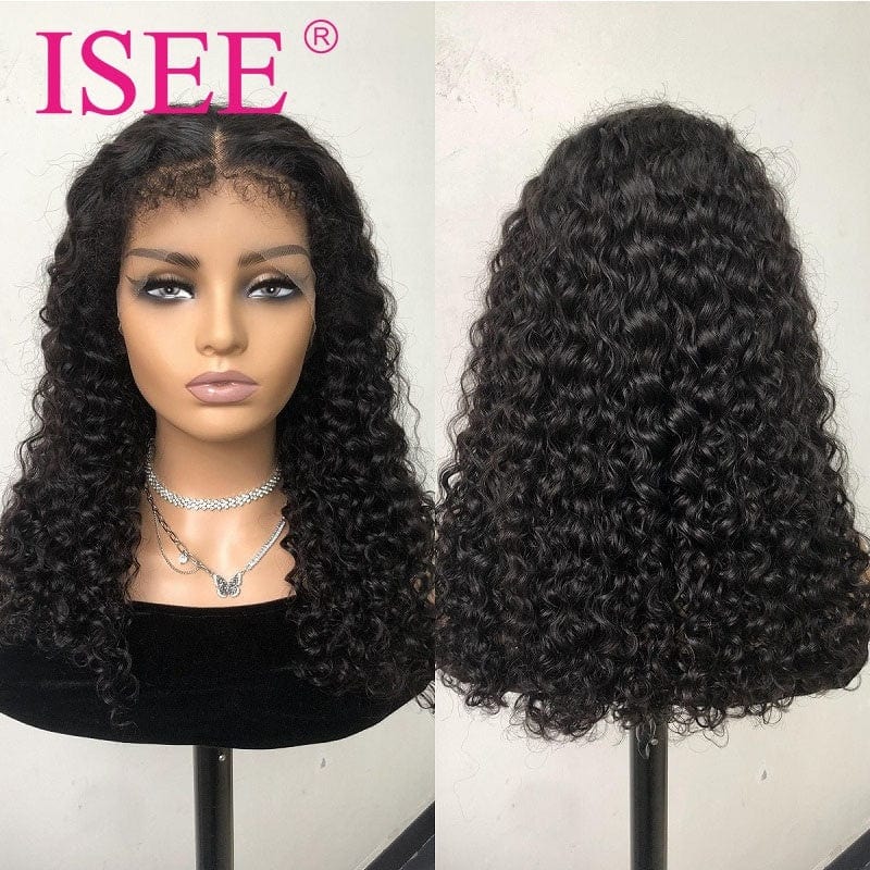 32 Inches / 13x4 lace front wig New Launched Type 4 Hairline HD Lace Front Wigs Afro Kinky Curly Baby Hair Frontal Human Hair Water Wave Wigs with Curly Edges