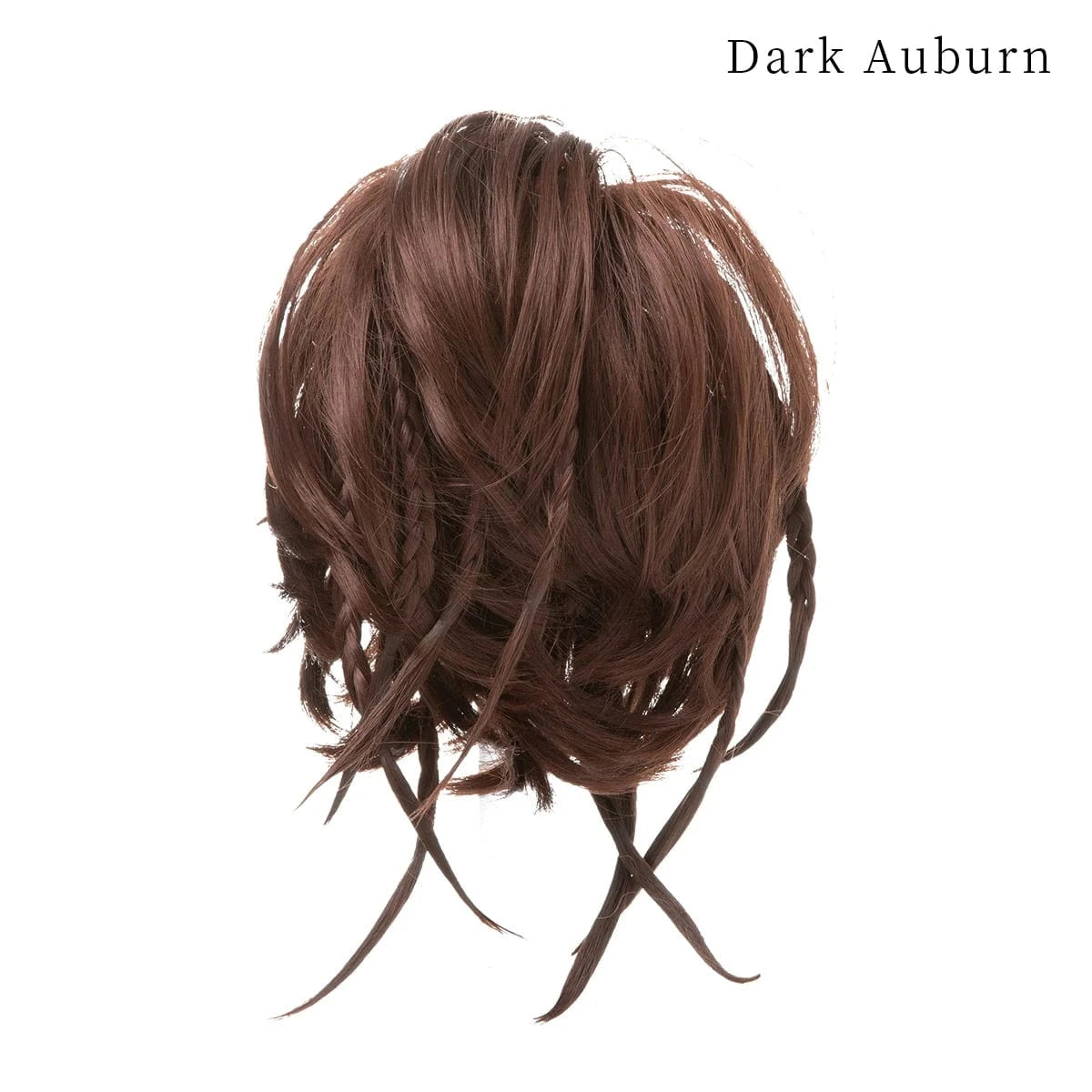 33# Wholesale Fashion Curly Large Messy Padding Pieces Synthetic Bun Stick Hair Postiches Chignon  With Braids For White Women