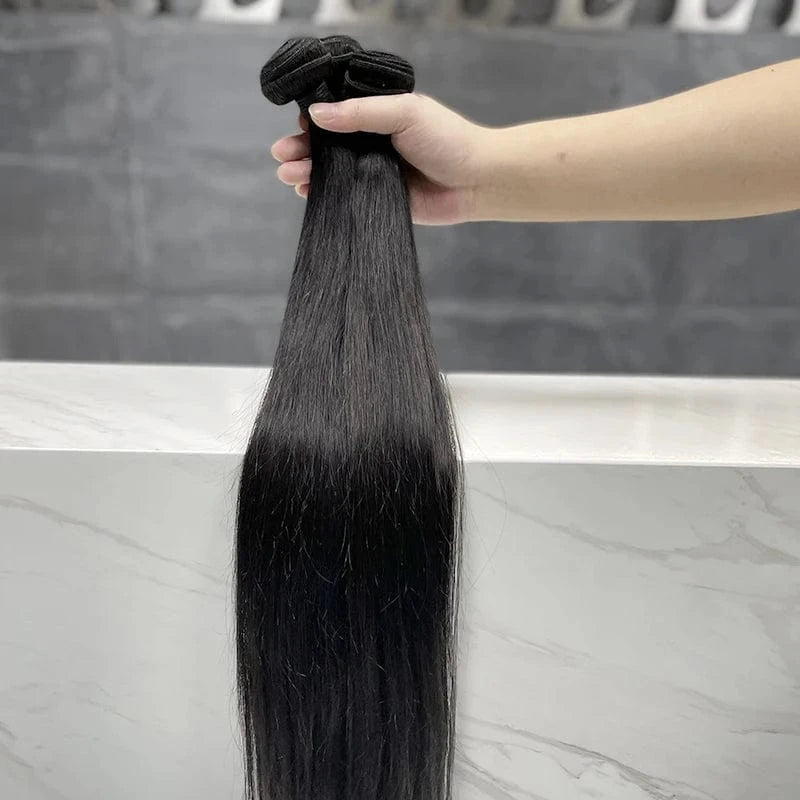 34 Inches / straight AngelBella Cheap Hair Bundles 30 Inches Free Shipping Mink Vietnamese Hair Bundles Real Human Hair Bundles With Closure