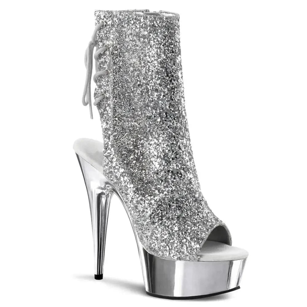 35 / silver 15cm super stiletto stiletto sky-high nightclub catwalk shoes/pole dancing boots