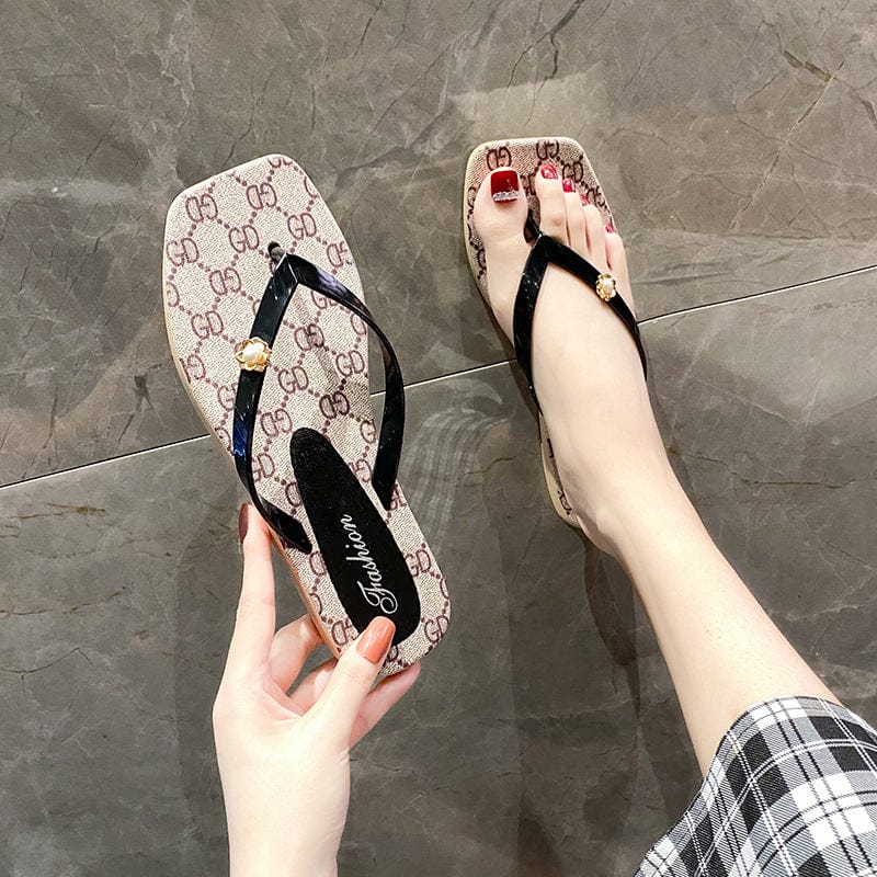 36 / black indoor outdoor wear new summer sandals beach sandals fashion women's slipper going out slippers ladies wear casual flip-flops