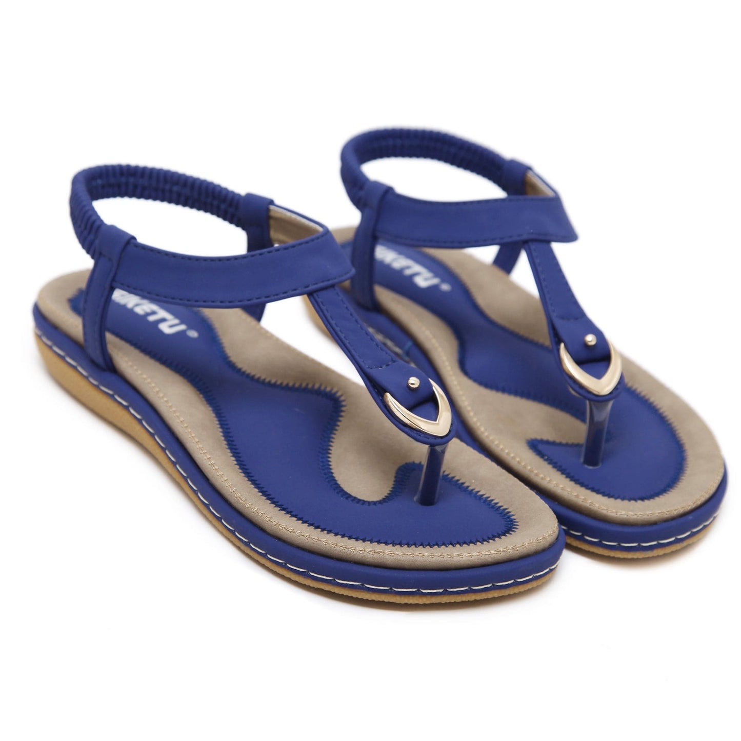 36 / Blue Dropshipping shoes Wholesale Guangdong Fashion Beach Women Sandals Best Made Flat Sandals