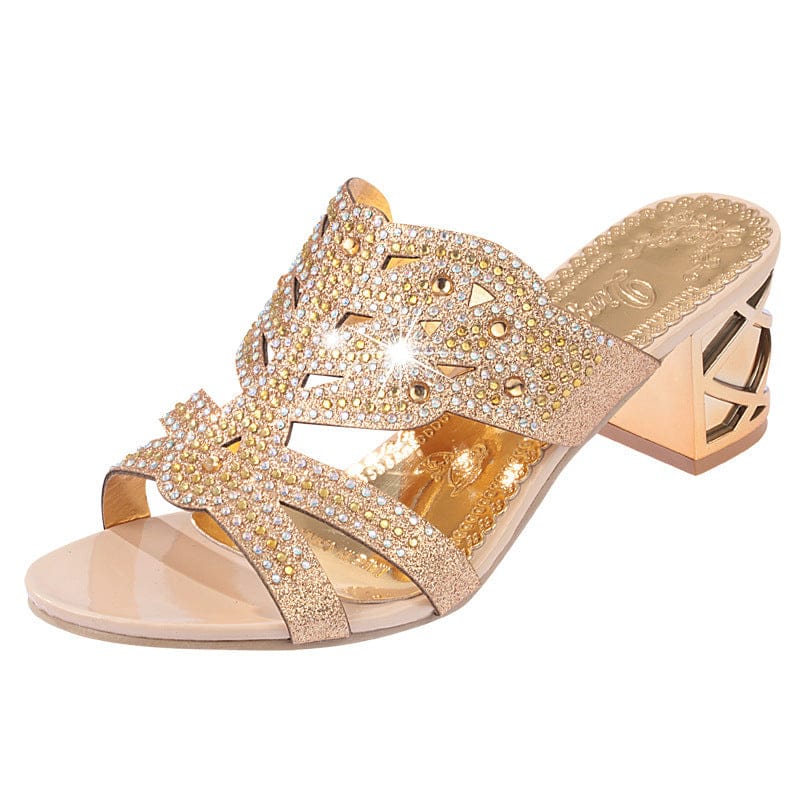 36 / Gold Women Sandals 2022 Women Heels Shoes For Gladiator Sandals Peep Toe Chaussures Femme