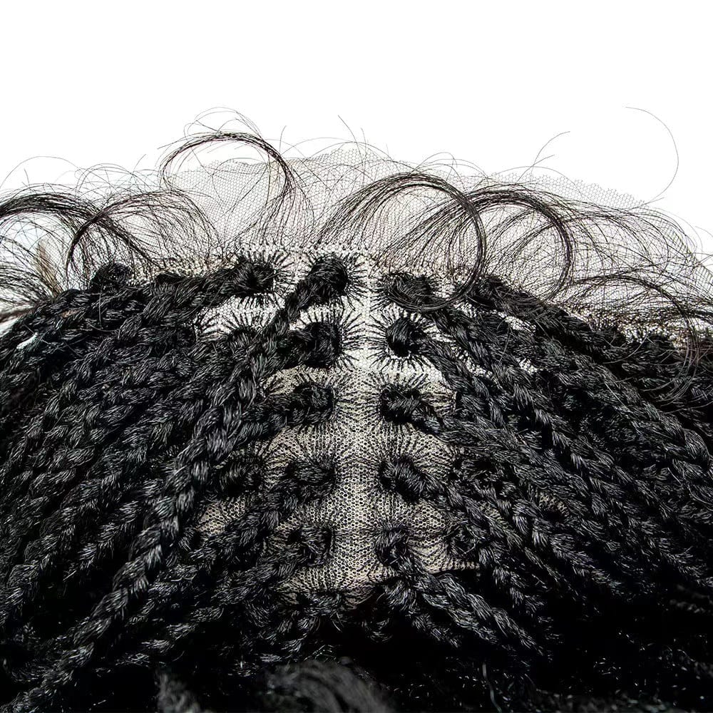 36 Inches / 1b wholesale hot 9X6 lace front new style braids wig high quality micro braiding synthetic hair lace front wigs