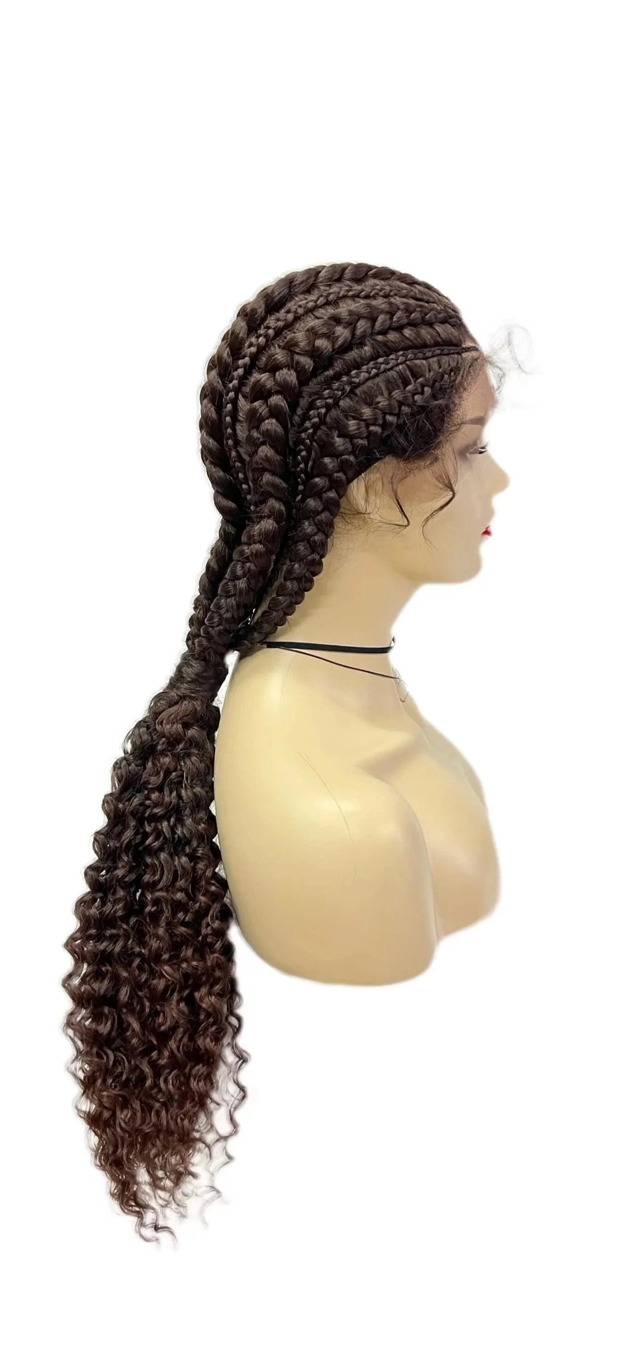 36 Inches / 1b30 short curly braid wig for black woman wholesale braided lace wigs glueless braid wig vendors
