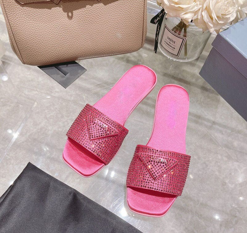 36 / pink Red TX wholesale casual stock thick sole candy color slippers women flat sandals