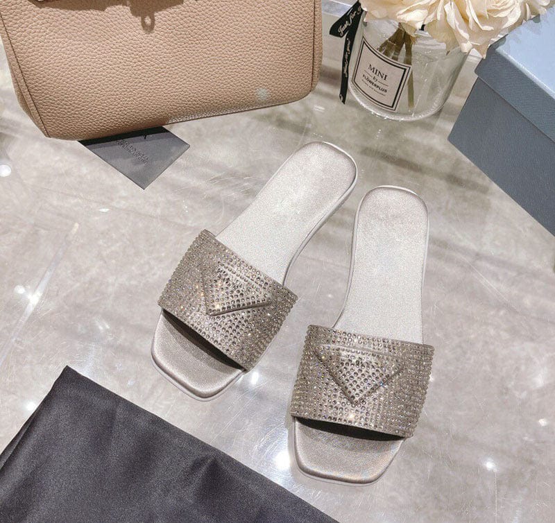 36 / silver TX wholesale casual stock thick sole candy color slippers women flat sandals