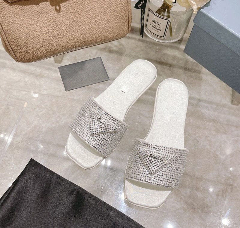 36 / White TX wholesale casual stock thick sole candy color slippers women flat sandals