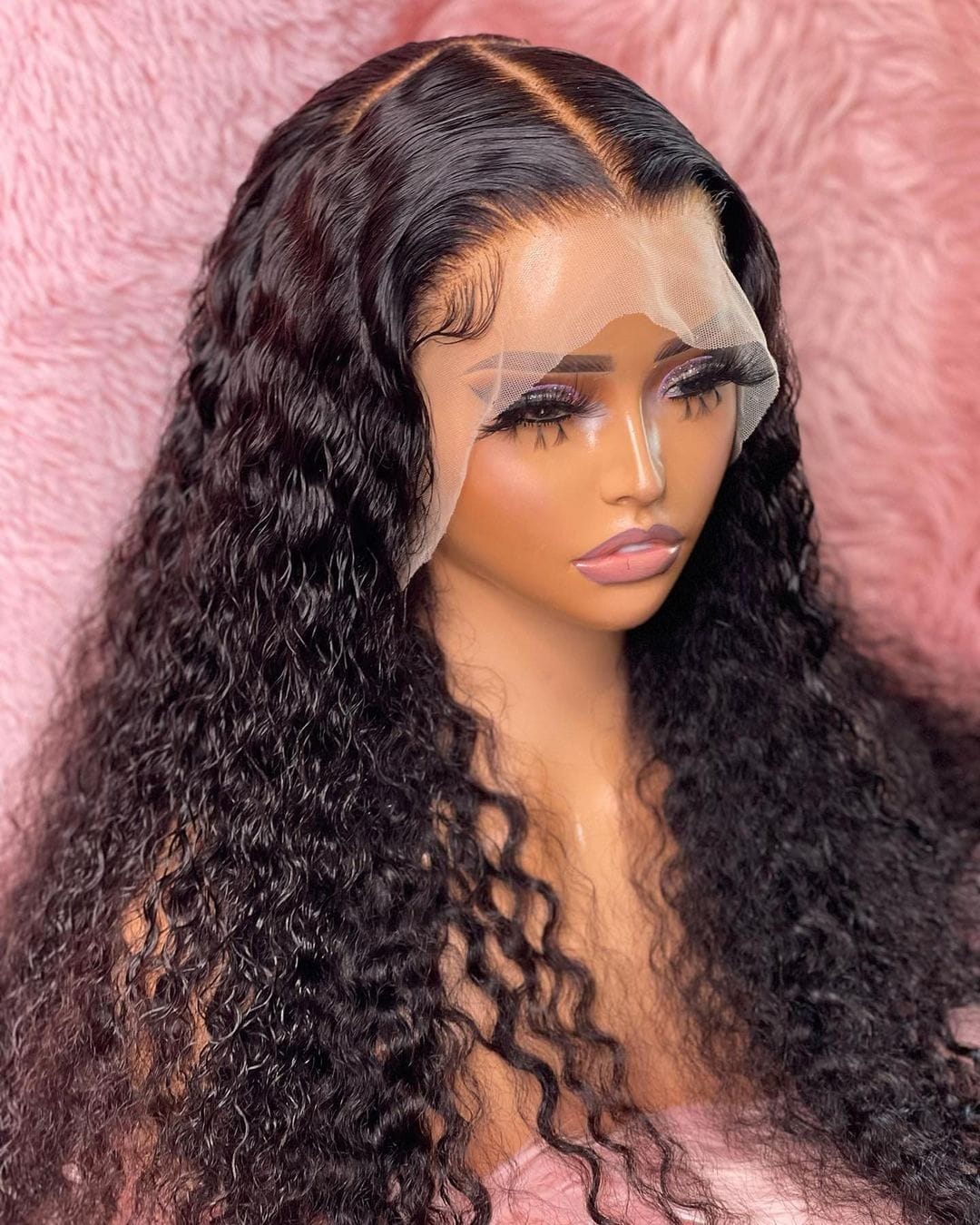 360 Lace Frontal Human Hair Wig Long Curly Hair Invisible Transparent Lace Pre Plucked Bleached Knot 150% Density Human Hair Wig