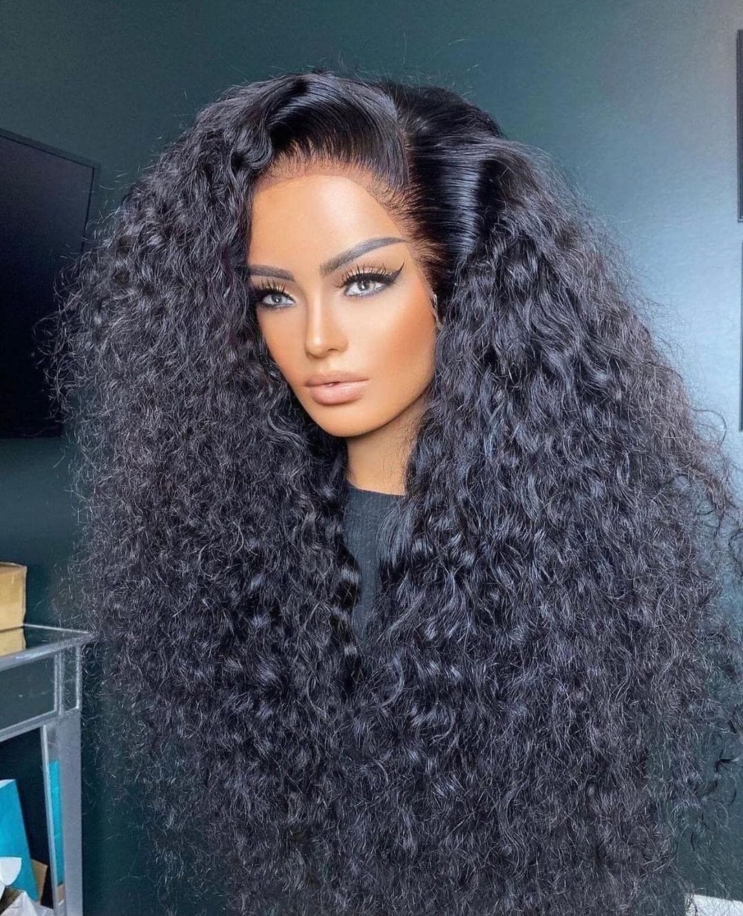 360 Lace Frontal Human Hair Wig Long Curly Hair Invisible Transparent Lace Pre Plucked Bleached Knot 150% Density Human Hair Wig