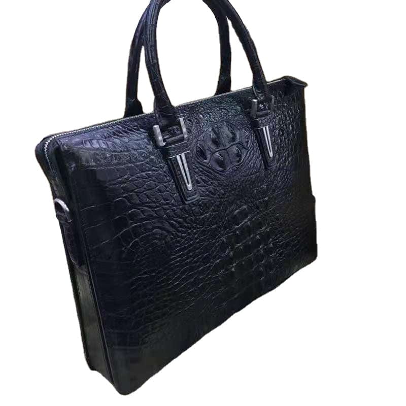 37*28*6cm / 1 New Trendy Designer Luxury Life Men Real Crocodile Skin hand Bag Luxury Crocodile Leather briefcase laptop bag for men